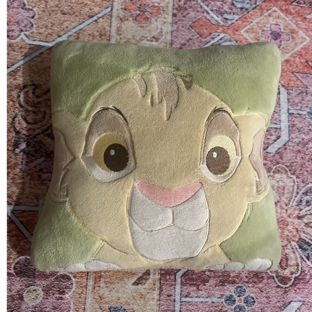 Disney Baby Simba Plush Decorative Pillow 10x10 Lion King Green